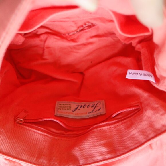 FOSSIL Summer Vacation Orange Shoulder Bag w/ charms - Picture 7 of 9